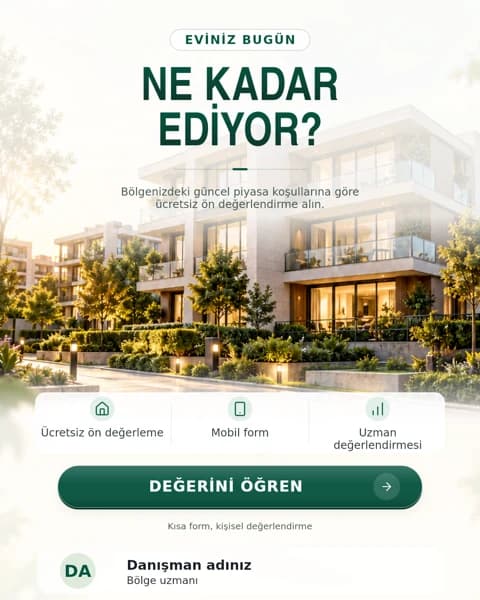 Mevki360 ile hazırlanabilen gayrimenkul reklam görseli